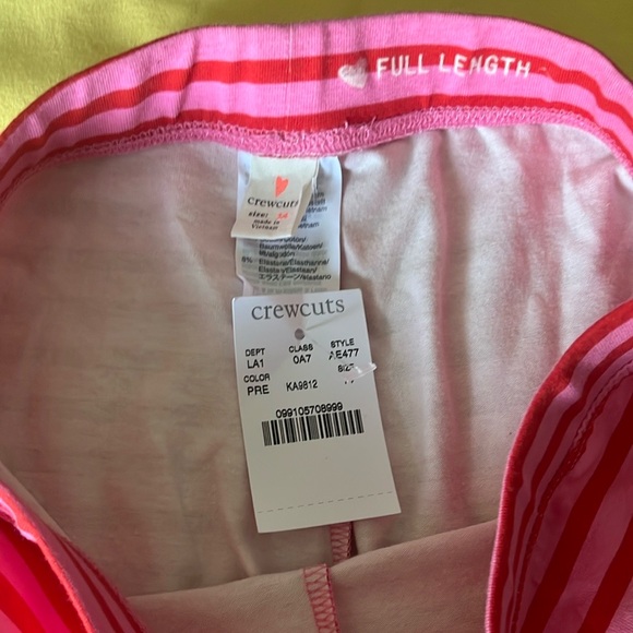 NWT Crewcuts Pink and Purple Striped Leggings in size 14 - Picture 3 of 6